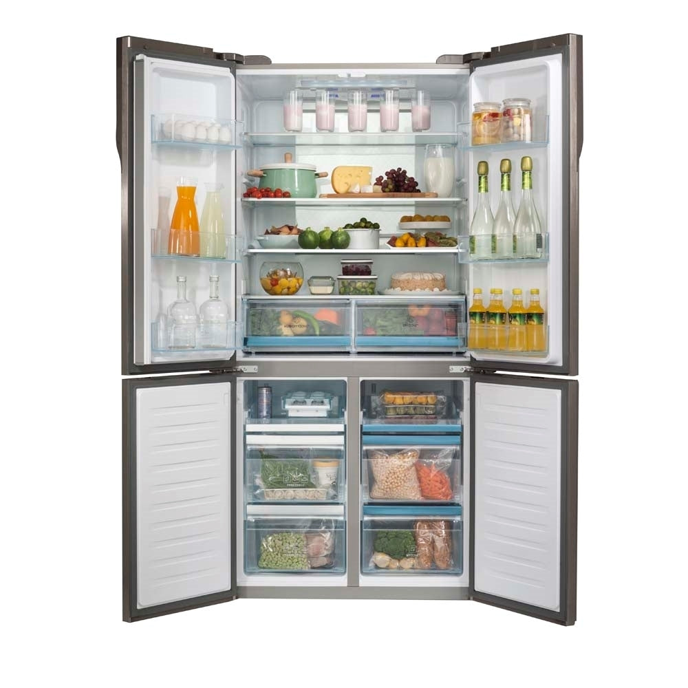 מקרר 4 דלתות זכוכית לבנה Haier HRF6200FW 657 ליטר