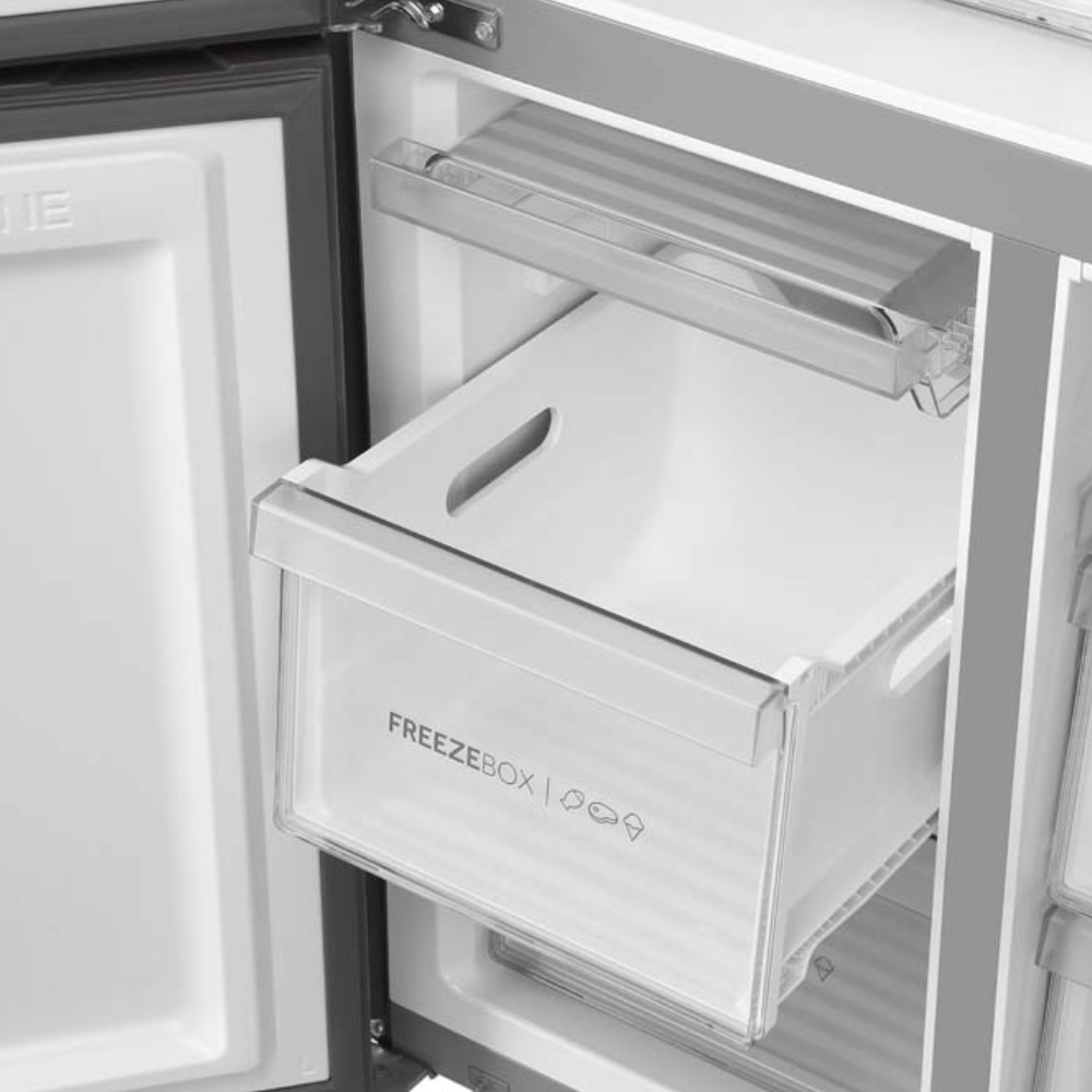 מקרר 4 דלתות זכוכית שחורה Haier HRF7100FB 665 ליטר
