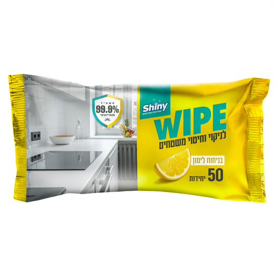 מטליות לניקוי וחיטוי משטחים בניחוח לימון