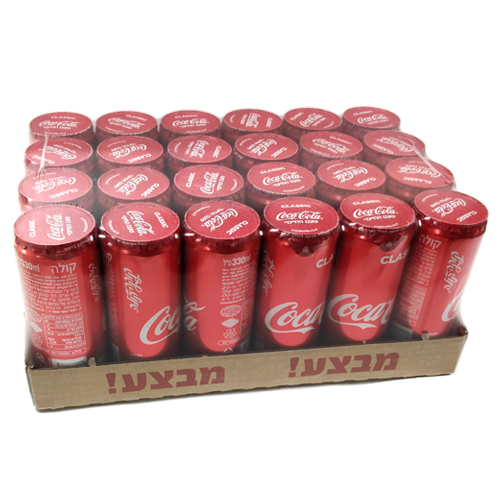 24 פחיות קוקה קולה 330 מ"ל