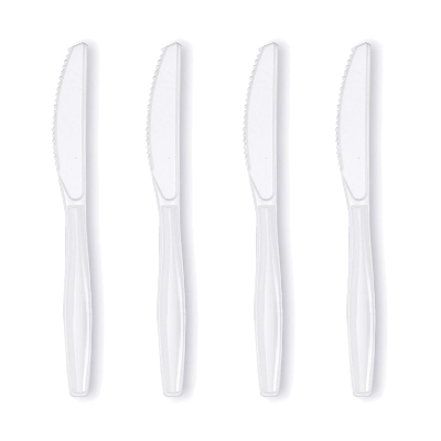 100 יח' סכינים חד פעמי לבן