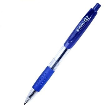 50 יח' עט לחצן קוברה 1 מ"מ דגם- G-7 צבע לבחירה