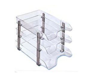 3 מגשי תיוק למסמכים עם הגבהה