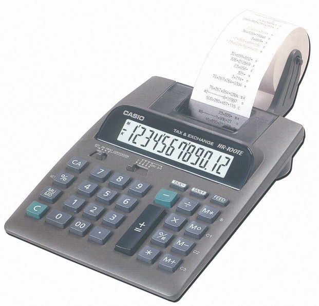 מכונת חישוב CASIO HR100TE קסיו