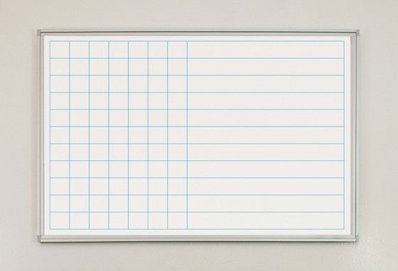 לוח איכותי מחיק ומגנטי בעיצוב משולב שורות ומשבצות מחברת