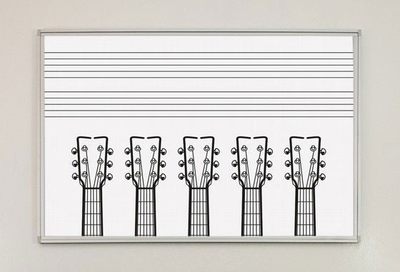 לוח מוסיקה איכותי מחיק ומגנטי ללימוד גיטרה