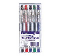 סט 5 עטים פיילוט בצבעים שונים G-TEC 0.4
