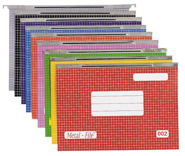 25 יח' תיק תלייה מטאל פייל 001/002 משובץ מתלה יחיד/כפול