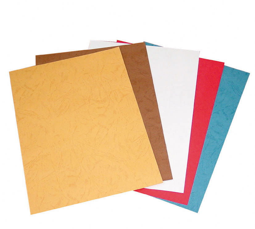 כריכה אחורית דמוי עור 230 גרם לחוברות ספירל - צבעים שונים