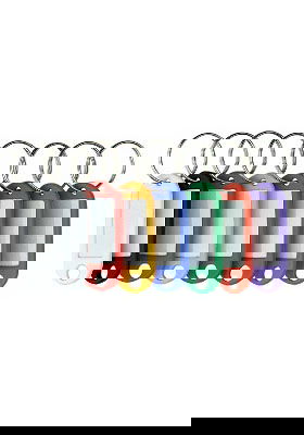 48 יח' מחזיק מפתחות צבעוני עם חלונית רישום