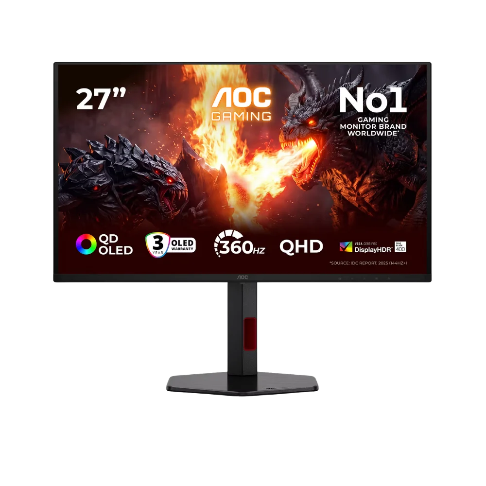מסך גיימינג QD-OLED 26.5 אינץ' דגם Q27G4SDR מבית AOC