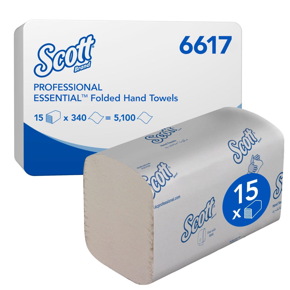 Scott® Essential™ Interfold מגבות ידיים צץ־רץ 5,100 מגבות | מק״ט 6617