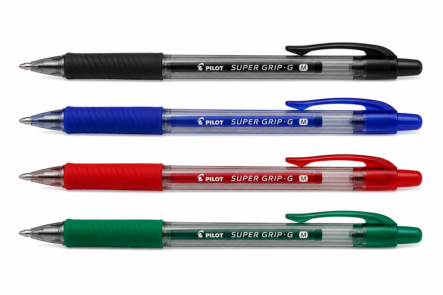 12 יח' עט פיילוט סופר גריפ לחצן כדורי PILOT SUPERGRIP