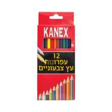 מארז 12 עפרונות צבעוניים KANEX