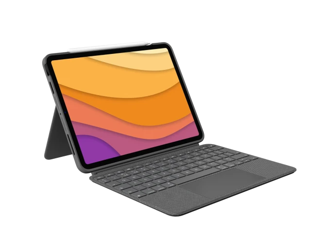 מארז מקלדת נרתיק Logitech COMBO TOUCH - עבור iPad Air (שחור ואפור) מק''ט : 92001-030-30 ברקוד: 5099206096134