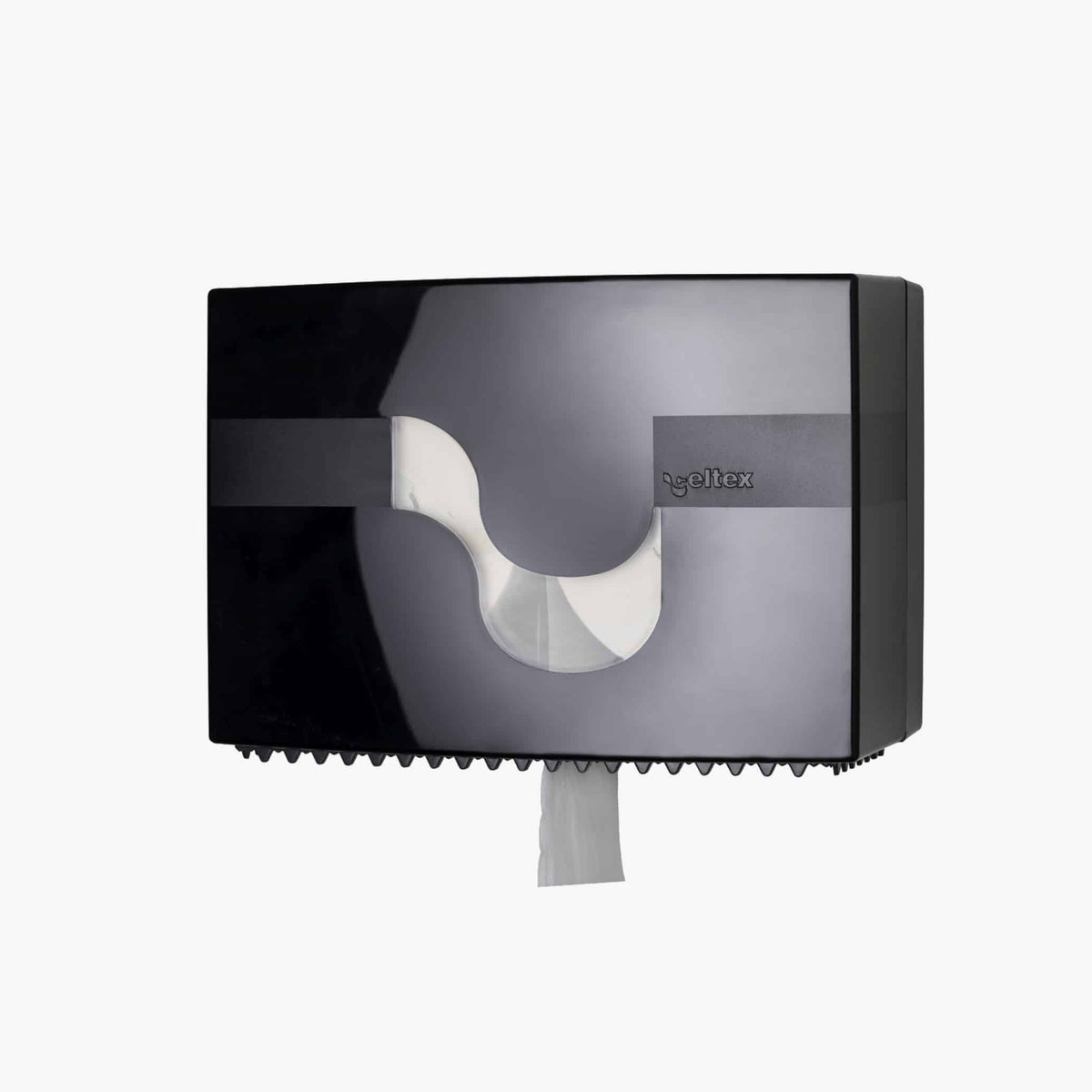 מתקן לנייר טואלט אופקי זוגי שחור