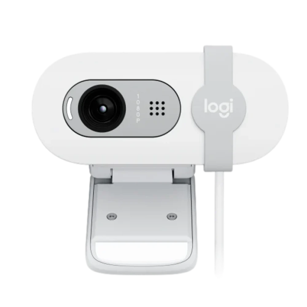 מצלמת רשת Logitech BRIO 100 - בצבע לבן