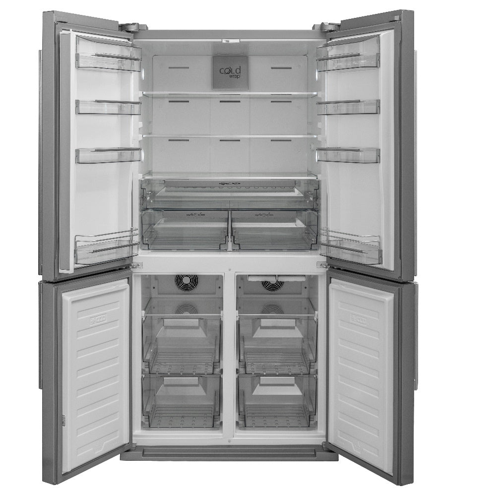 מקרר 4 דלתות נירוסטה מושחרת DeLonghi DLR999DXEU 525 ליטר
