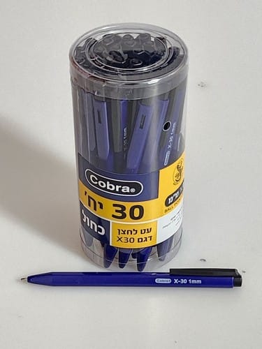 30יח עט לחצן קוברה מעולה בחירה שחור או כחול