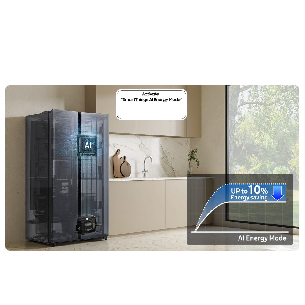 מקרר דלת ליד דלת Samsung RS70F64KET נירוסטה