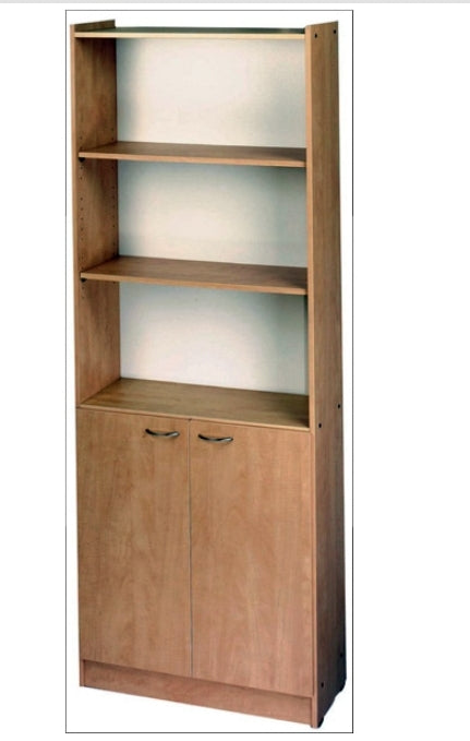 כוננית עץ 210/70/30 עץ mdf פלוס דלתות 80 ס"מ