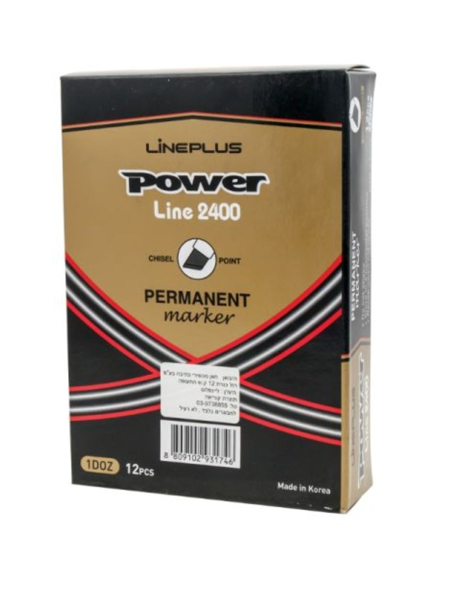 חבילת טושים פרמננטים קבועים 12יח דגם ליין פלוס אפשרות בחירה צבע וצורת כתיבה