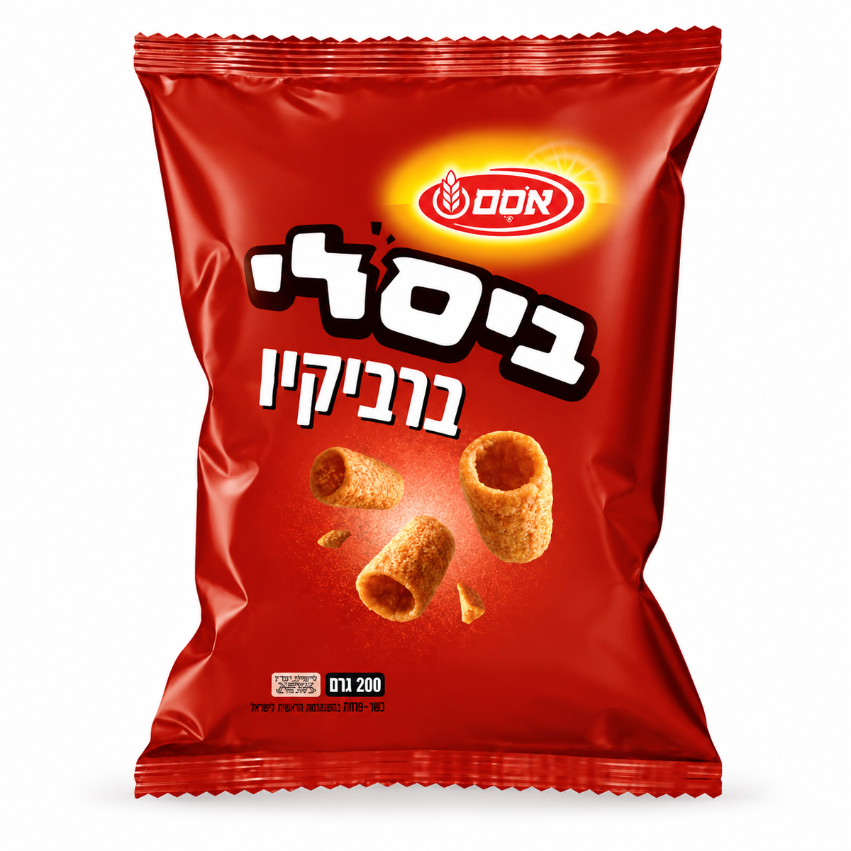 ביסלי ברביקיו 200 גרם על רקע לבן