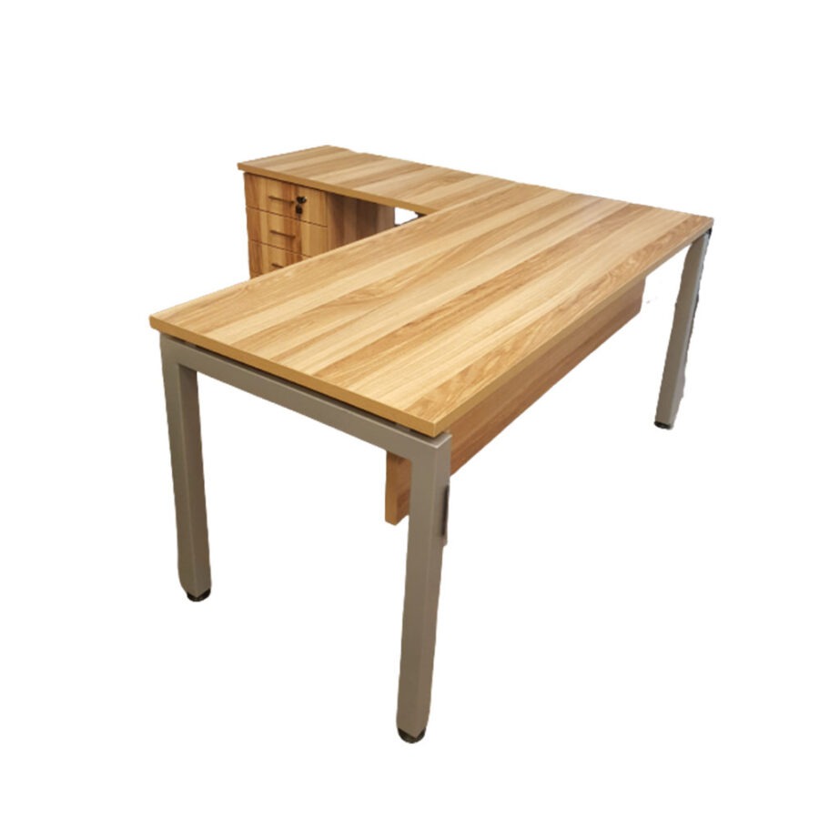 שולחן דגם “פאנטום” במידה 160X70X160X50 כולל ארגז מגירות קבוע