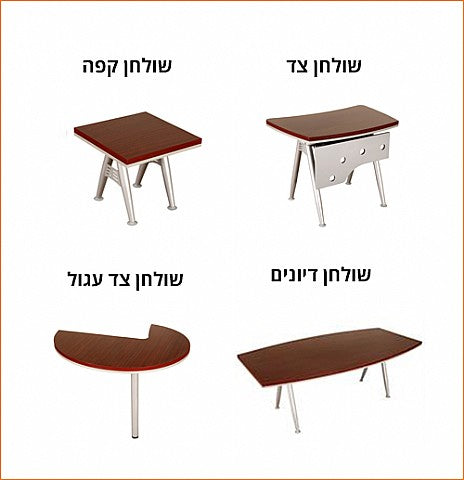 שולחן עבודה RIVA – דגם מתכת – פרט עיצוב וגימור