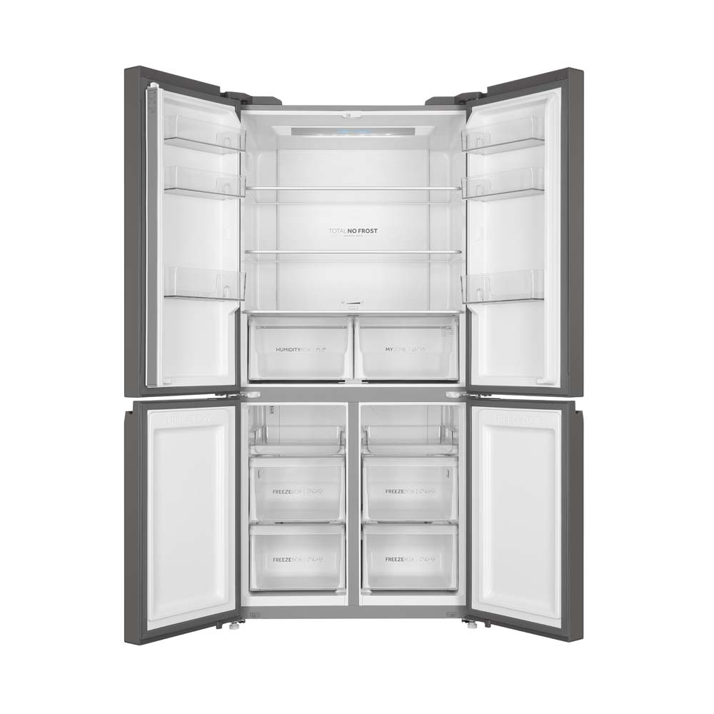 מקרר 4 דלתות זכוכית שחורה Haier HRF7100FB 665 ליטר