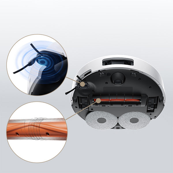 שואב שוטף רובוטי שיאומי דגם Xiaomi Robot Vacuum 5 בצבע לבן