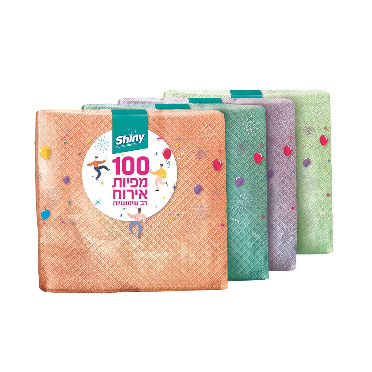 100 מפיות צבעוניות