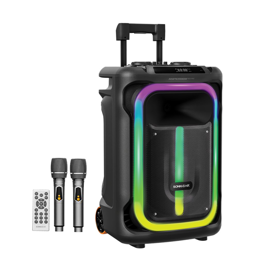 רמקול SONICGEAR HYPERBOX 1500PRO עם 2 מיקרופונים אלחוטיים