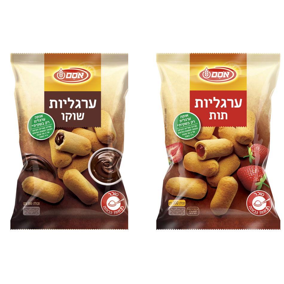 ערגליות שוקו/תות 300 גר'