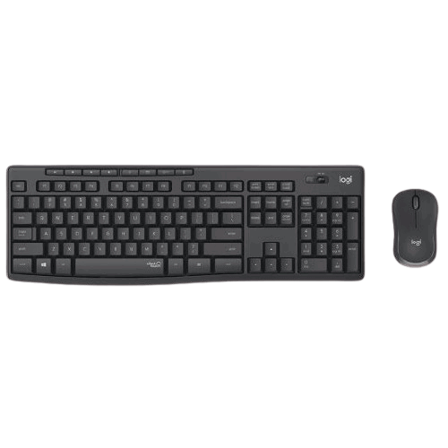 מקלדת ועכבר אלחוטיים LOGITECH MK295 SILENT בצבע אפור בעברית ואנגלית