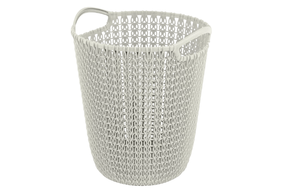 סל ניירות 7 ליטר סרוג (דגם KNIT 7L) - - לבן
