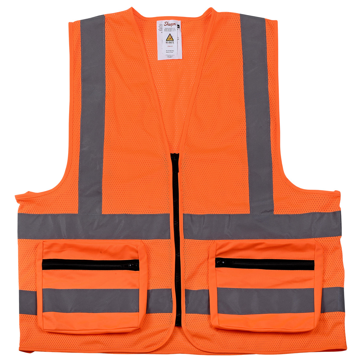 אפוד זוהר מבד רשת למהנדס