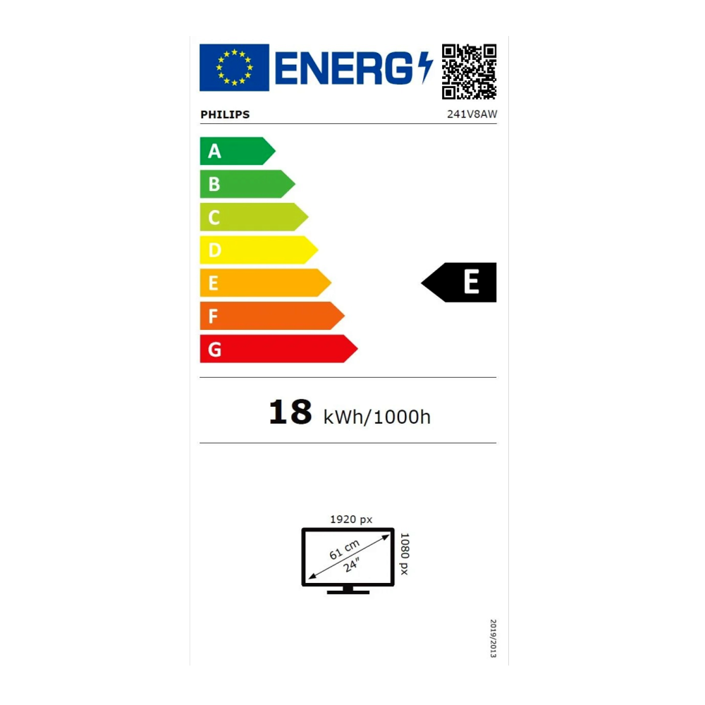 מסך 23.6 לבן PH IPS+HDMI+VGA 241V8AW