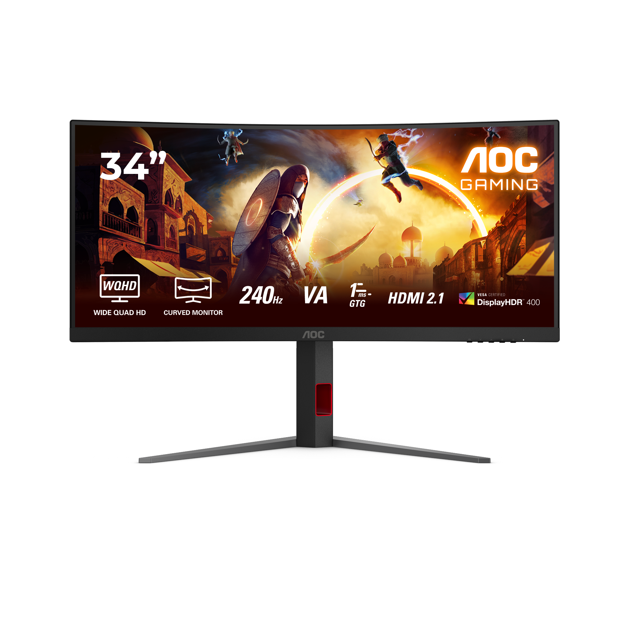AOC CU34G4Z – מסך גיימינג קעור 34" מהיר במיוחד עם 240Hz