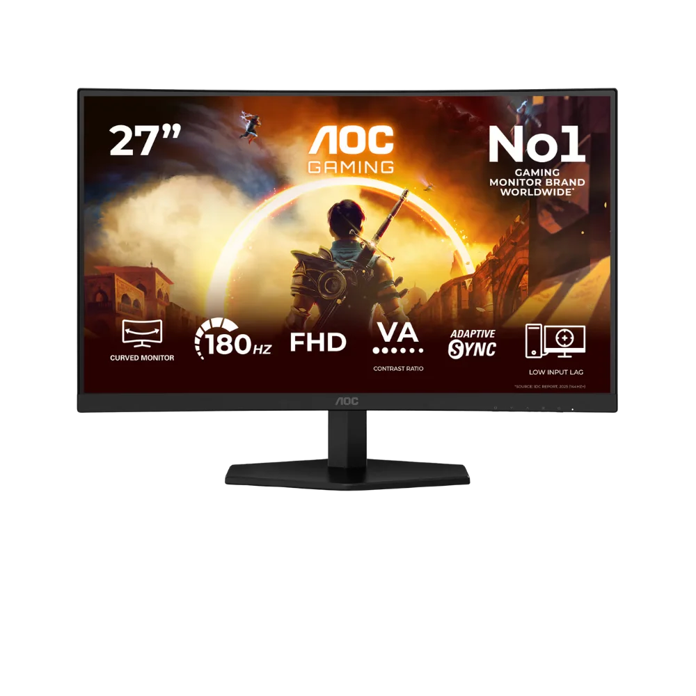 מסך גיימינג קעור 27 אינץ' דגם C27G42FE מבית AOC