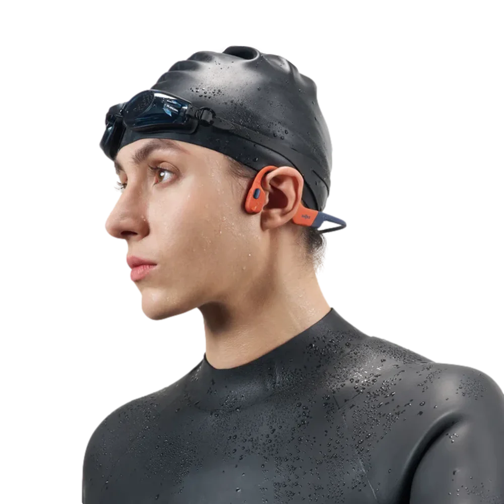אוזניות OPENSWIM PRO בצבע אדום מבית SHOKZ