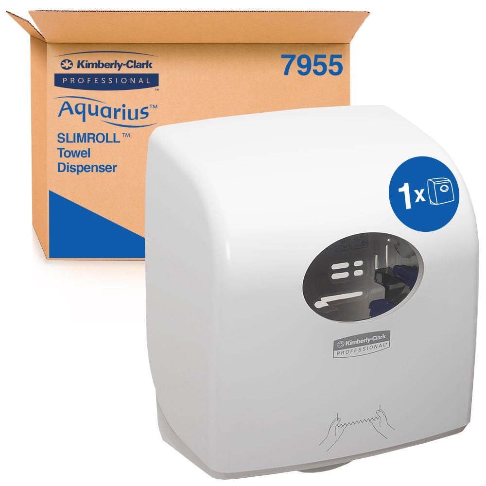 מתקן Aquarius Slimroll לבן למגבות ידיים מק״ט 7955