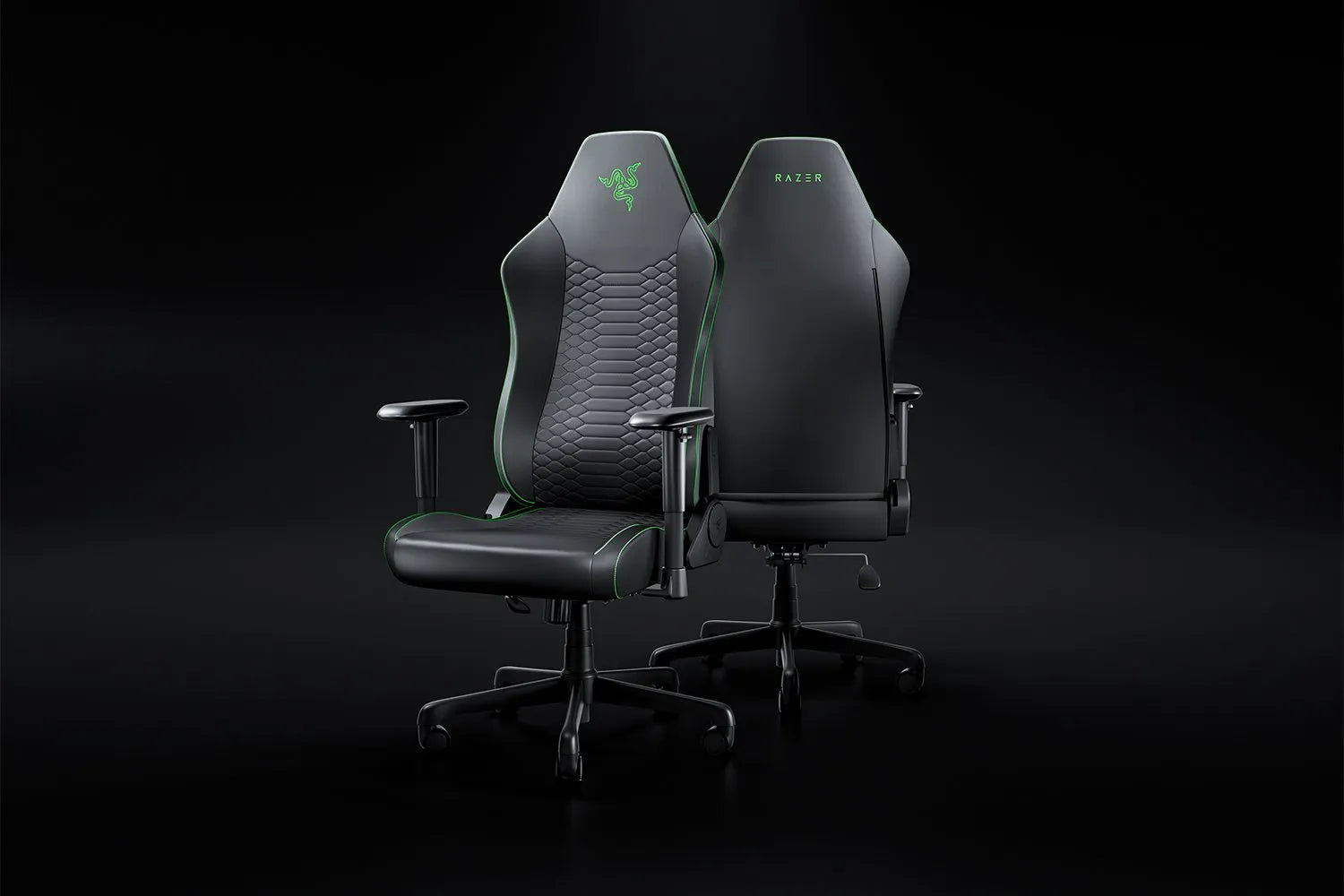 כיסא גיימינג דגם Iskur V2 X NewGen בצבע שחור ירוק מבית Razer