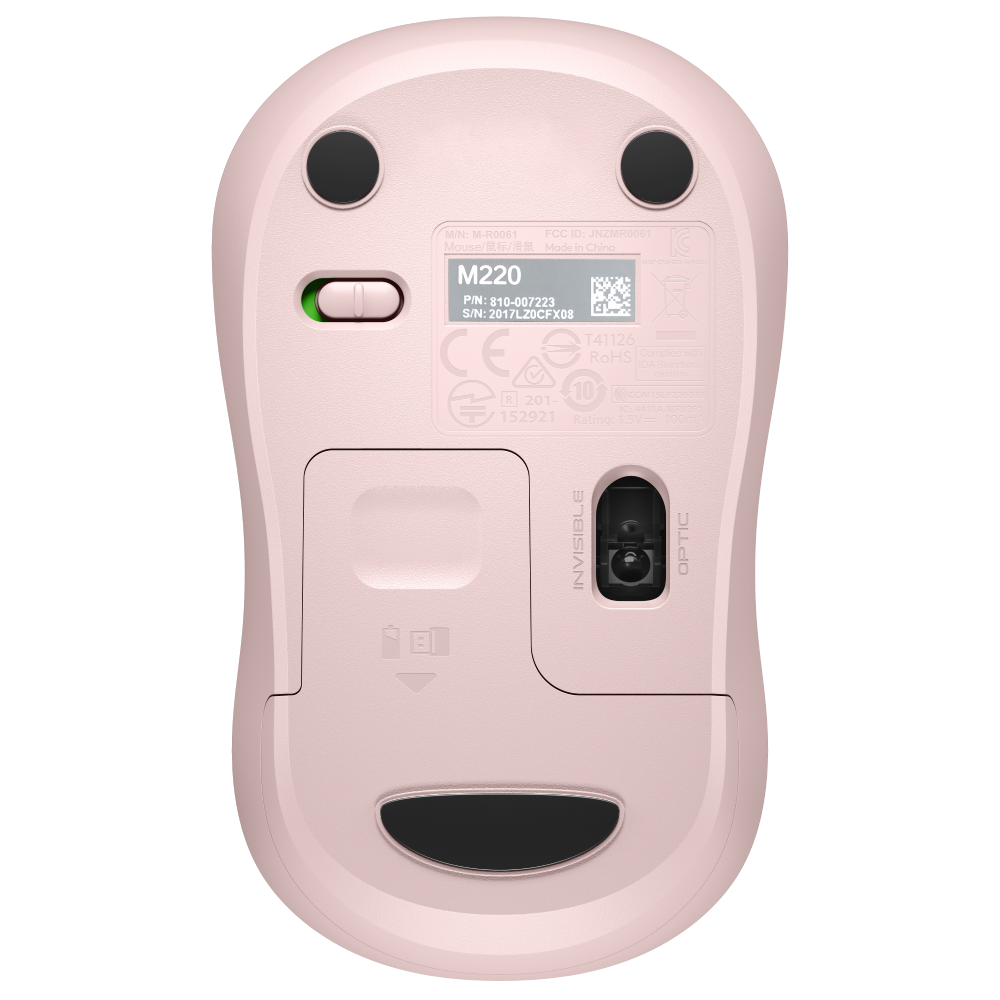 עכבר אלחוטי Logitech M240 Silent Bluetooth – צבע ורוד