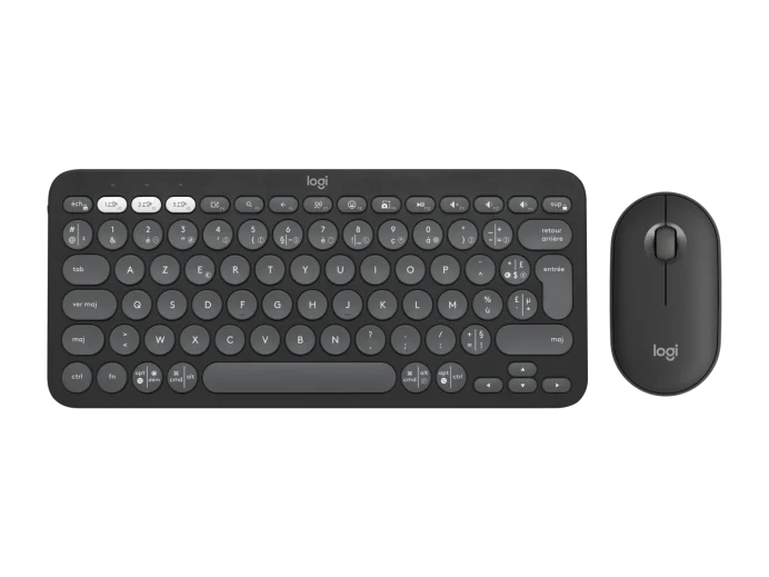 סט מקלדת ועכבר  Logitech PEBBLE 2 COMBO K380S +M350S- צבע גרפיט FOR MAC