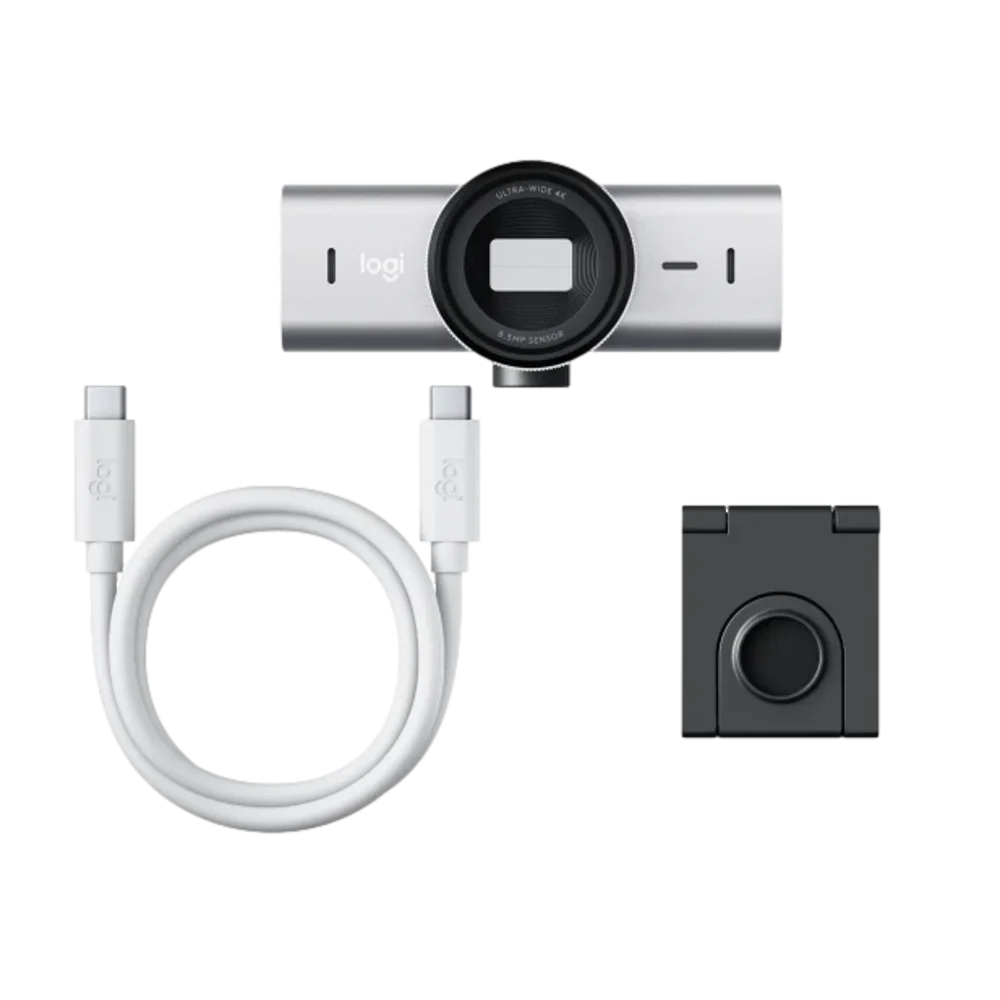 מצלמת רשת  LOGITECH MX BRIO 4K ULTRA HD - צבע PALE GREY