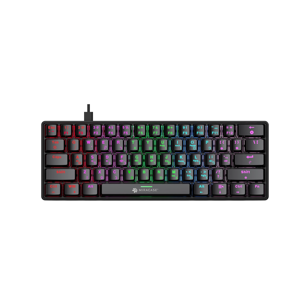 מקלדת מכנית חוטית MMCK100 עם תאורת RGB מבית Miracase