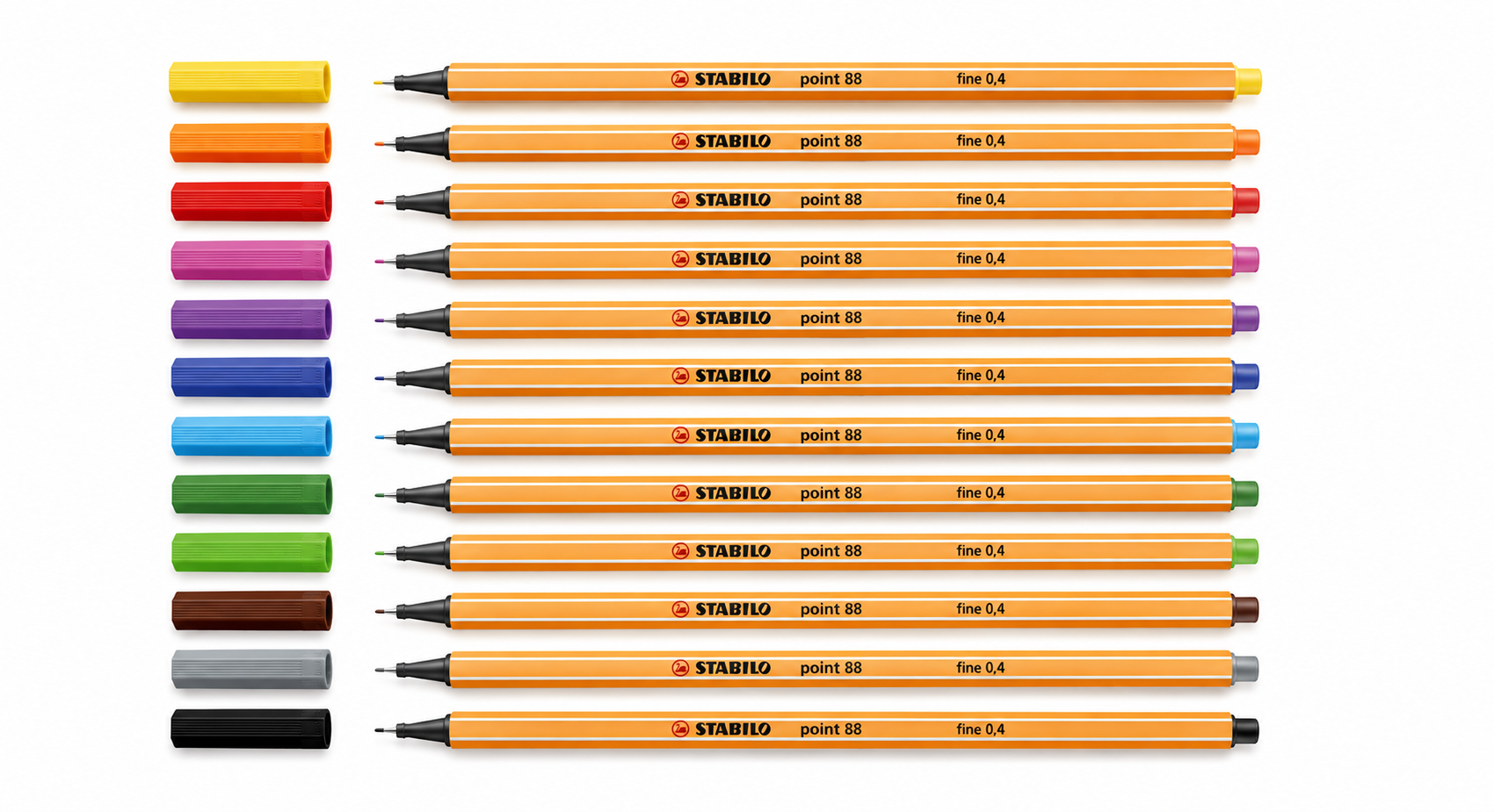 מארז עטים סטאבילו פוינט 88 10 יח׳