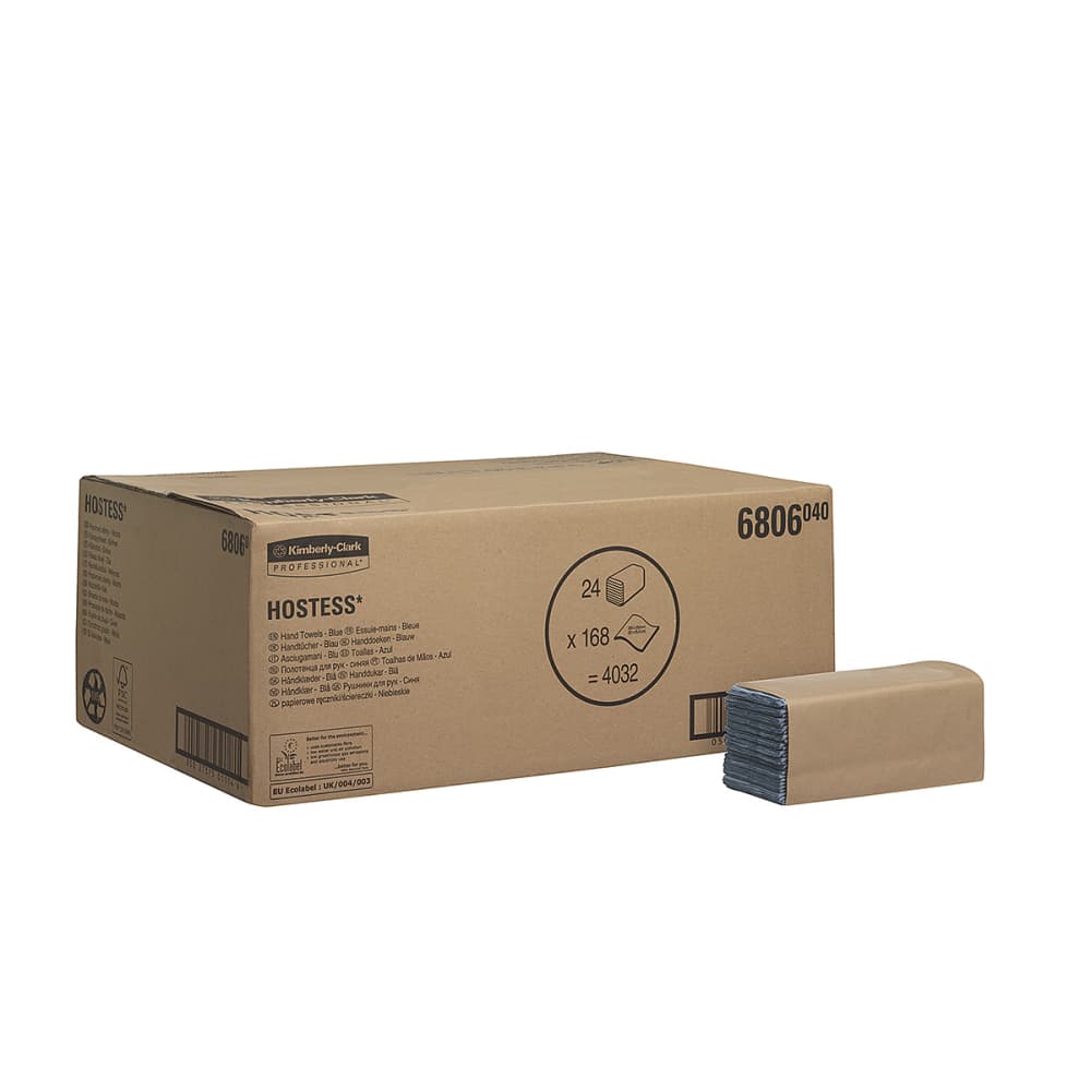 Hostess מגבות ידיים C-Fold כחול 6806