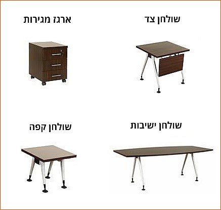שולחן עבודה PARAGON – דגם מתכת – פרט עיצוב וגימור